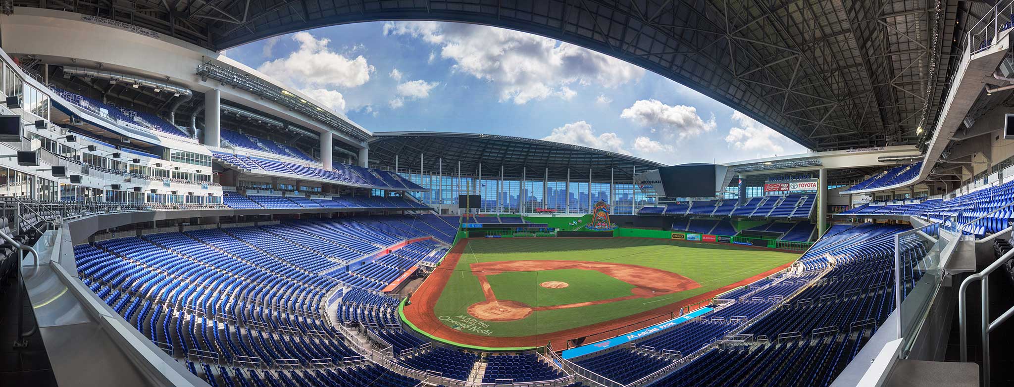 Marlins Park has synthetic turf installed